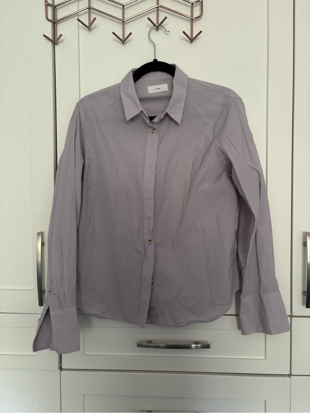 KOTN Lavender Button-Front Dress Shirt